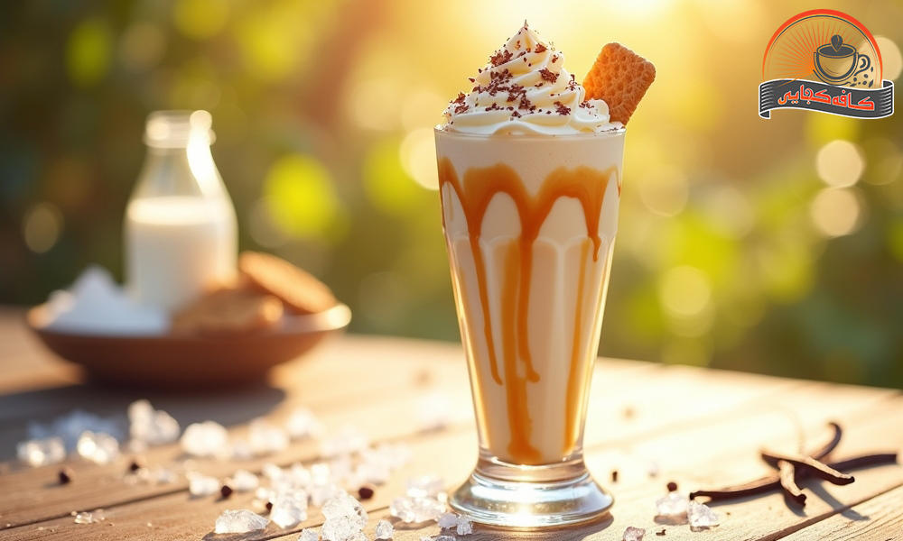 طرز تهیه میلک شیک وانیل کارامل برای تابستان
