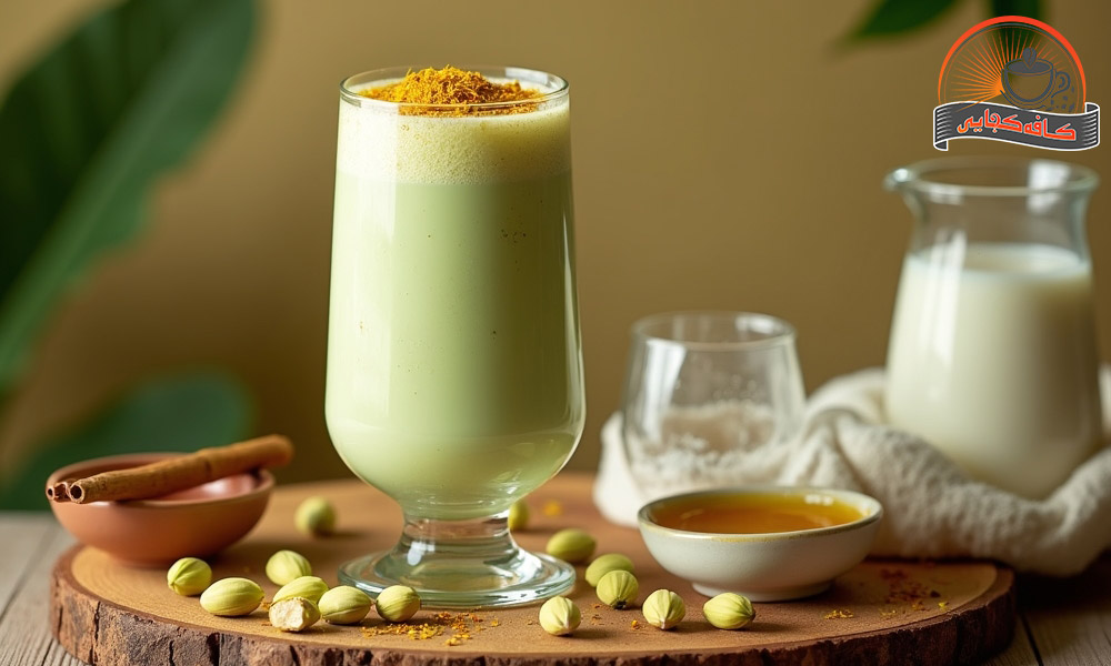 میلک شیک پسته زعفران ترکیبی خوشمزه و مغذی