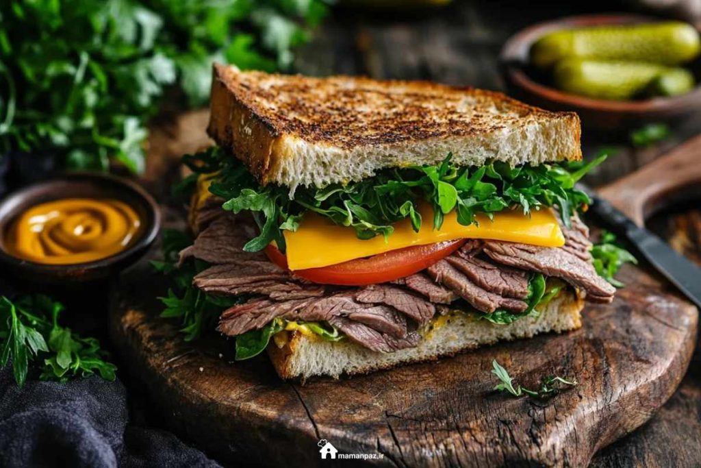 طرز تهیه 9 مدل ساندویچ رست بیف
