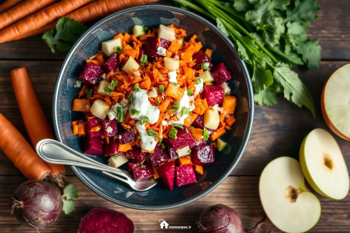 طرز تهیه سالاد پاییزی - مامان‌پز