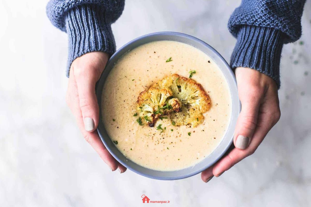 طرز تهیه ۷ مدل سوپ گل کلم برای 2 تا 4 نفر